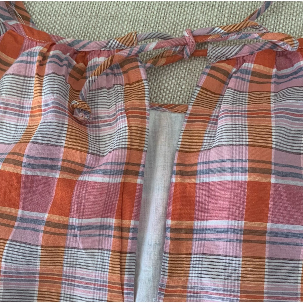 Madewell Red Plaid Mini Dress - Picture 5 of 7